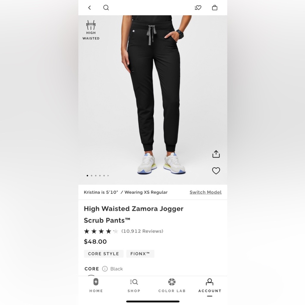 FIGS high waisted Zamora joggers size Large